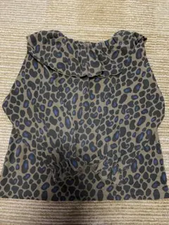 MARKEY'S HOGAN ヒョウ柄フリルネックトップス