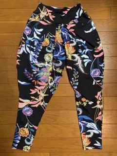 【リンダワークス】カラフル花柄 リラックスデイパンツ Mサイズ