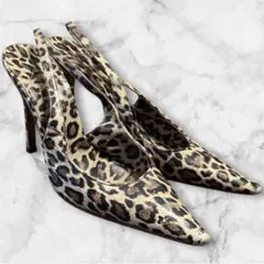 DOLCE&GABBANA ドルガバ　ヒョウ柄 スリングバックヒールのサムネイル
