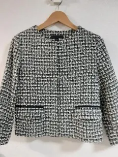 【美品】UNIQLO ツイードノーカラージャケット M