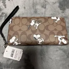 新品未使用 COACH コーチ バスキアコラボ 恐竜 長財布 シグネチャー