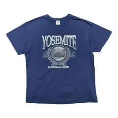 USA 古着 00S デルタ ヨセミテ国立公園 クルーネック Tシャツ プリント