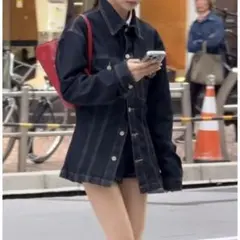 デニムジャケット レディース シルエットワンピース