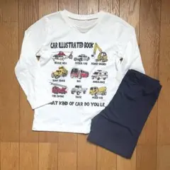 西松屋 はたらくくるま 長袖パジャマ上下 110