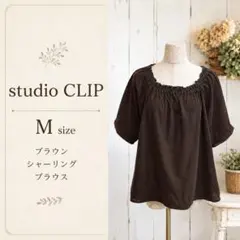 studioCLIP スタディオクリップ ブラウン シャーリング レース 半袖