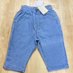 新品　プティマイン　タックテーパードクロップドパンツ　90