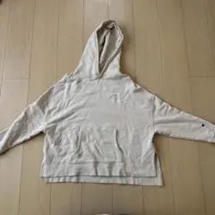 Champion ベージュ フード付きパーカー M