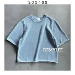 【美品✨】DEMYLEE　ローゲージコットン　春ニット　コットン100% 半袖