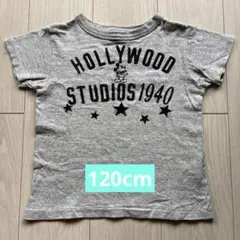 美品　デニムダンガリー　ミッキー　半袖Tシャツ 120cm グレー