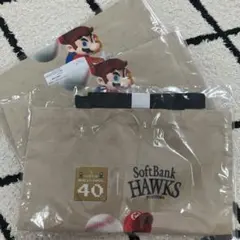 スーパーマリオブラザーズ40周年 ソフトバンクホークス トートバッグ
