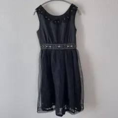 Rew de Rew ビジュー付ノースリーブワンピース