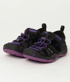 KEEN*キッズ*キーンモキシーサンダル*ブラック×パープル*18.5cm