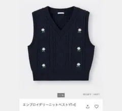 エンブロイダリーニットベストYT+E