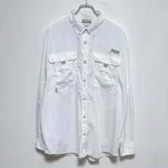 コロンビア PFG バハマII フィッシングシャツ 長袖 白 L FM7048