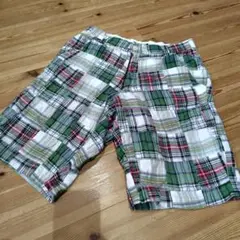 CLEVE クリーブ パッチワーク　チェック柄ショートパンツ 30 プレッピー