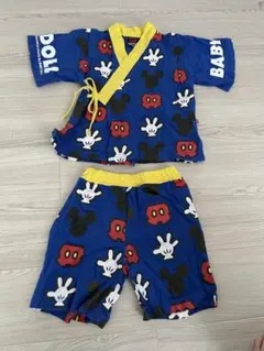 BABY DOLL ミッキーマウス柄甚平 90 セットアップ