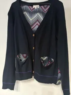 チチカカ　ネイビー カーディガン L