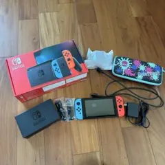 Nintendo Switch ネオンレッド/ブルー 本体 【美品】ケース付き