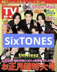 SixTONES 週刊TVガイド 切り抜き 抜けなし