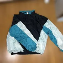 新品　ナイロンジャケット 黒　水色 XLサイズ
