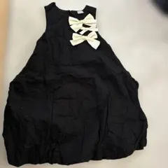 petit main 黒 ノースリーブ ワンピース　130