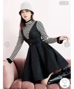 完売した人気商品　SNIDEL タフタミニワンピース　ブラック