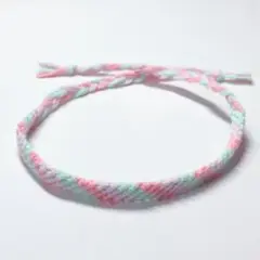 ミサンガ ピンク ミント　紫