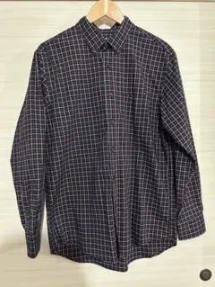 【美品】 UNIQLO エクストラファインコットンブロードチェックシャツ L