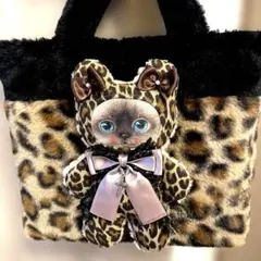 コヤンイサムチョン・ヒョウ柄ファー・トートバック