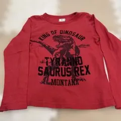 恐竜プリント 長袖カットソー 130cm