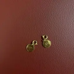 L & D イニシャル プレート チャーム キーホルダー
