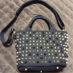 美品 人気スタッズ ショルダーバック 2way