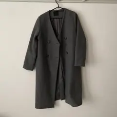 KBF グレー ダブルブレスト チェスターコート
