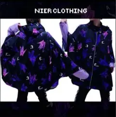【NieR Clothing】和柄 ポンチョパーカー 色鶴