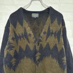 PENDLETON nilko and コラボ モヘヤ混ニットカーディガン L