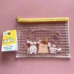 サンリオ シナモン ポムポムプリン ポチャッコ メッシュケース フラットポーチ