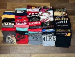 ロゴプリント豊富　US古着Tシャツ50着セットまとめ売りメンズ11　洗濯済