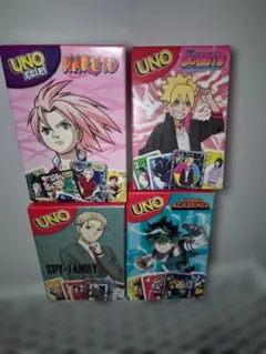 UNO ナルト・ボルト・SPY×FAMILY・ヒーローアカデミア 4セット