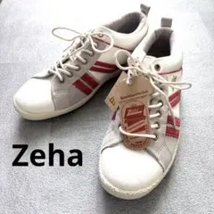 タグ付 Zeha ツェハ キャンバス×レザー スニーカー ESSEN 24cmのサムネイル