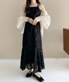 callautia ジャガードキャミワンピース
