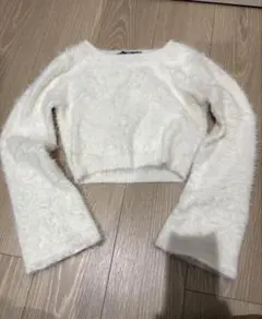 Heather シャギー袖フレアニット