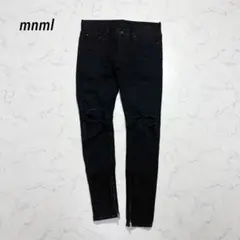 mnml M11 ワックスコーティングスキニーデニム　28 mnml Men's M11 Slim Denim - Brown, 28 at Amazon Men's Clothing store