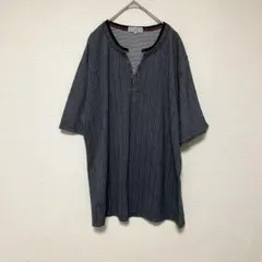 zo833 VILLAND/しまむら/重ね着風半袖Tシャツ/トップス/3Lサイズ