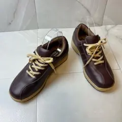 美品✨ecco エコー コンフォートシューズ レザー 24.5 3E カーキ 