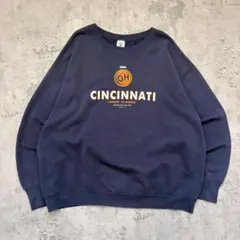 90s【DELTA】デルタ（XXL）スウェット＊USA製＊カレッジロゴ＊ネイビー