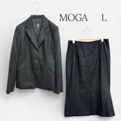 MOGA モガ スーツ セットアップ スカート ジャケット カシミヤ ウール Lのサムネイル