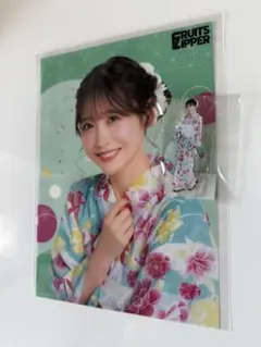 FRUITS ZIPPER 浴衣すきくじ S賞 サイン入りタペストリー 櫻井優衣 ✨👘 FRUITS ZIPPER 浴衣すきくじ🎆✨ 🏆S賞 見返り美人タペストリー