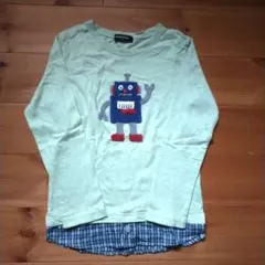 klädskap ロボット刺繍 長袖カットソー 120