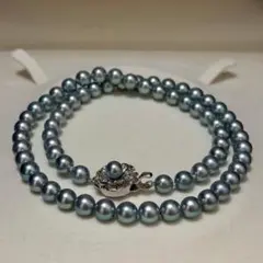 テリ抜群✨大珠】本真珠 12.2mm ネックレス ブルーグレー パール