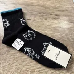 PAUL & JOE 猫模様 ブラックソックス 25-27cm